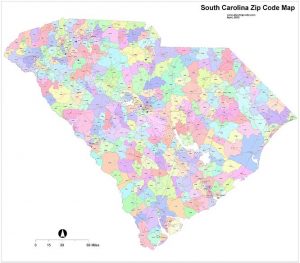 South Carolina (SC) Zip Code Maps